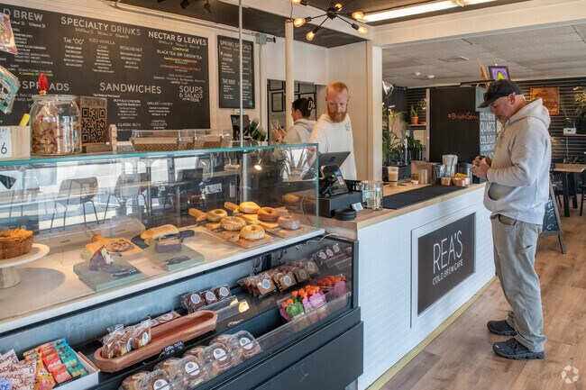 Rea's is a delightful cafe in Ocean Grove where you can enjoy a cup of cold-brew and a bagel.