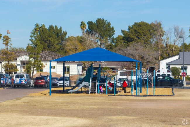 Autism Academy in Gilbert includes a shaded payground.