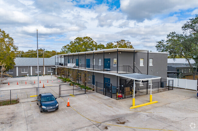 Tampa Bay Christian Academy features many buildings including a two story building.
