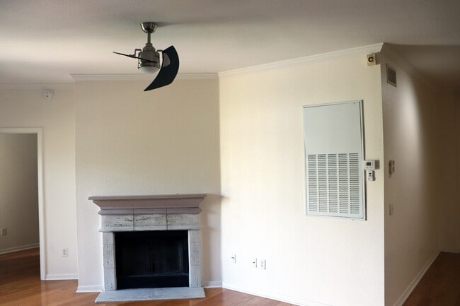 Living room with fireplace
