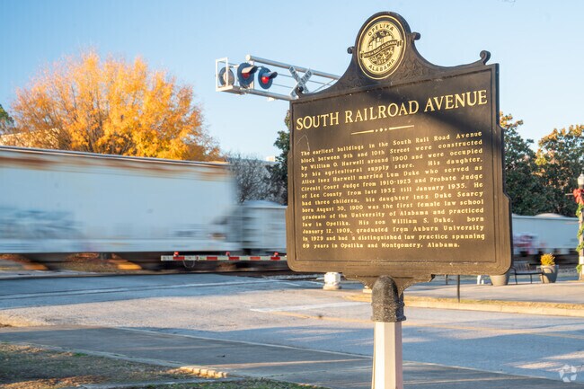 Read about the railroad history of Opelika.