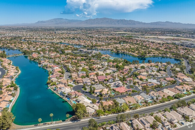 Desert and lake living impossibly come together in the Las Vegas community of Desert Shores.