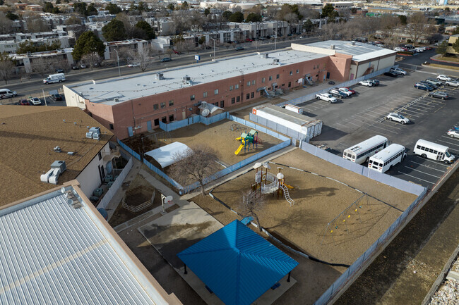 The back entrance of ACES Technical Charter School.