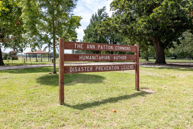 Ann Patton Commons green space is located along the South East border of Clarland Acres.