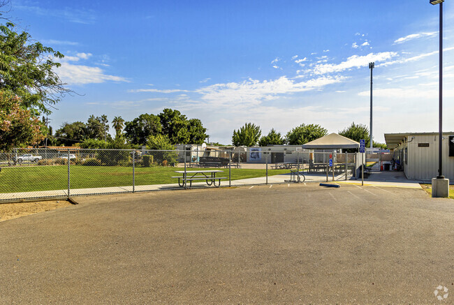 Del Puerto High School in Patterson, Ca sits in the middle of town.