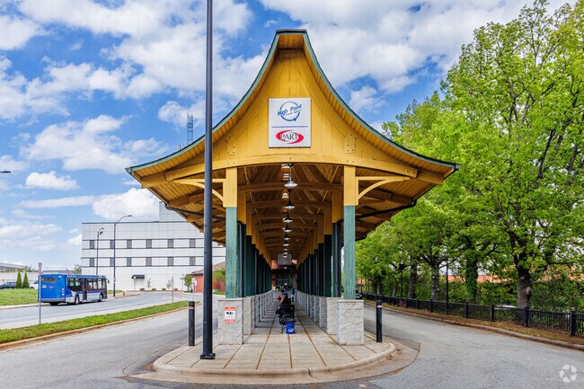 The High Point train and bus depot is located in Downtown High Point.