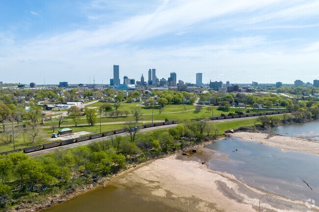 The Arkansas River runs south of Bunker Hill.