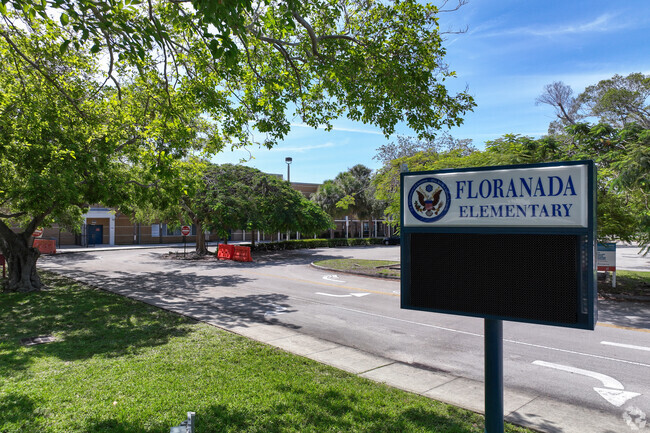 Floranda Elementary School signage.