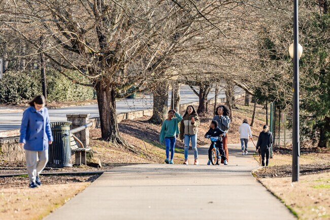 Bring your kids for a bike ride on the path around Chastain Park.