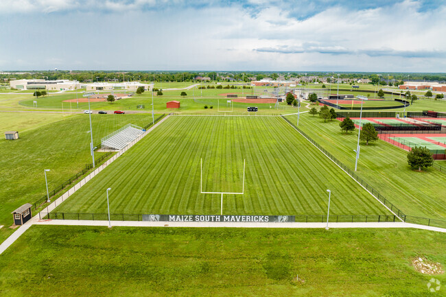 Maize South Middle School has a great football field to take advantage of.