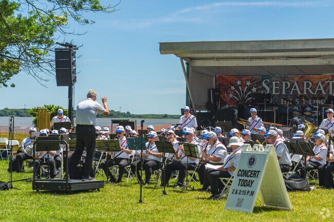 Live music by the water takes place throughout the day at the Separation Day Festival.