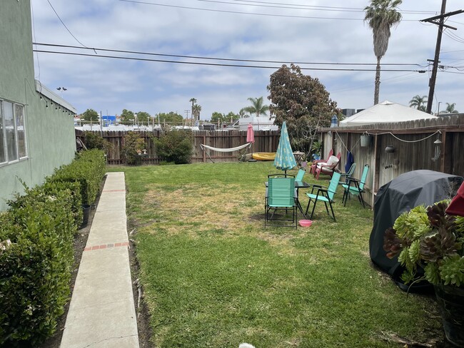 Shared patio with 2 other units; completely fenced in