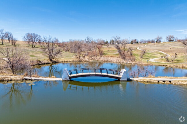 Take a stroll across the bridge at Camenisch Park.