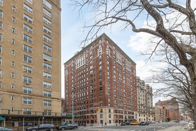 High end Co-op buildings overlook Central Park.