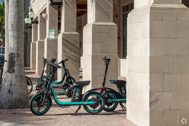 Downtown Sarasota residents have additional forms of transport including electric scooters.