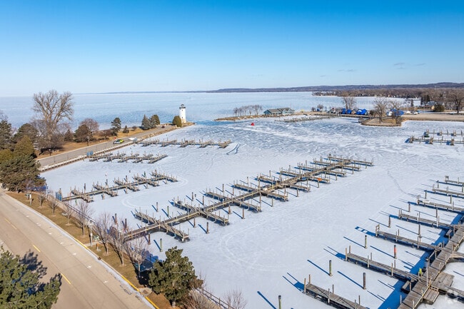 Overlooking the Lakeside Park marinaand Lake Winnebago in Fond du Lac.