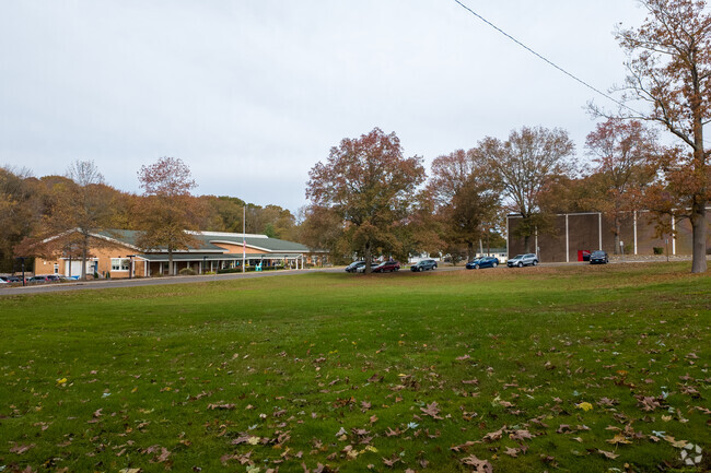 Turn of River Middle School has a large campus for your child to learn and play sports.