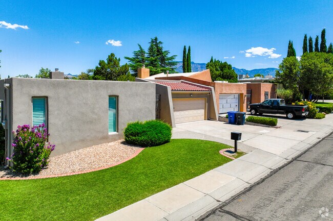 Townhomes and condos are scattered throughout Academy Acres North, Albuquerque.
