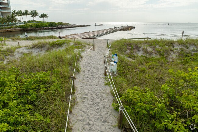 South Inlet Park's beach pass leads to an inlet.