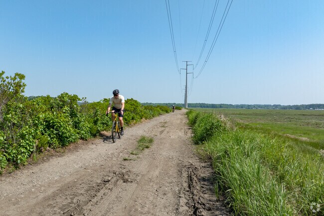The New Hampshire Seacoast Greenway is a popular spot for residents of Hampton Falls to go for a bike ride.