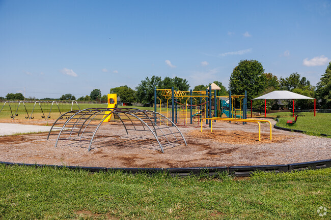 The playground at North Elementary gives children plenty of room to run and play.