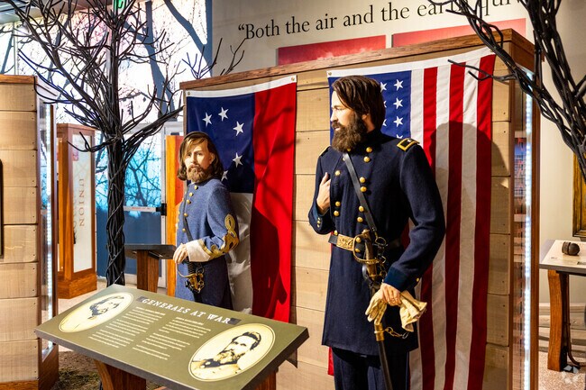 The Prairie Grove Battlefield Museum has several displays detailing the battle at Prairie Grove.