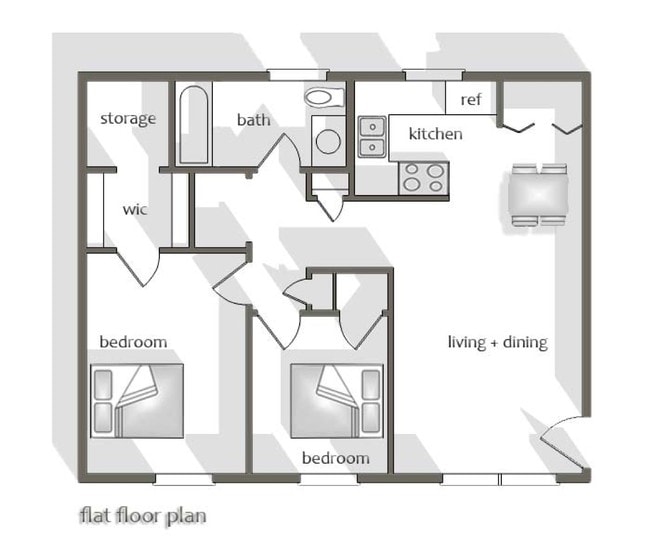2BR/1BA