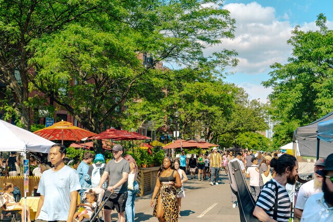 Locals can walk along Open Newbury Street or find a spot to eat in one of the many restaurants.