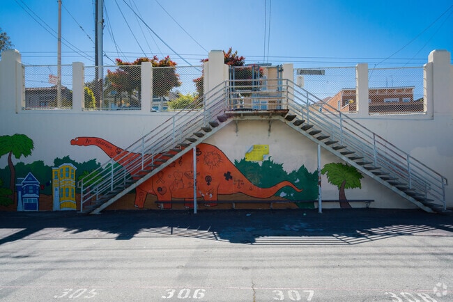 Mural outside of James Lick Middle School.