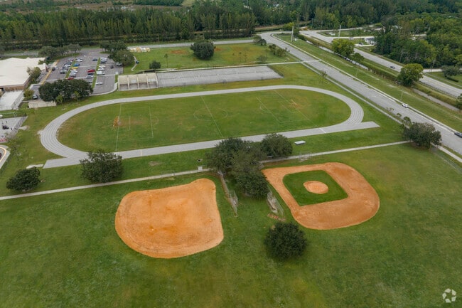 The athletic and track fields for the students at Welcome to Western Pines middle school.