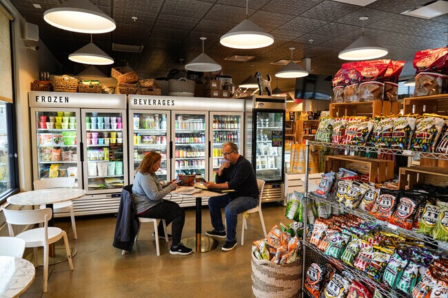 Locals enjoying food at Stella's Market in Westover Hills.