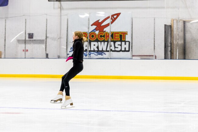 Locals can improve their figure skating skills at Moylan Iceplex in Tranquility Park.