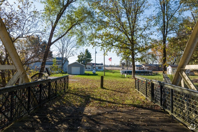 Dunn's Bridge leads to a quiet Kankakee neighborhood.
