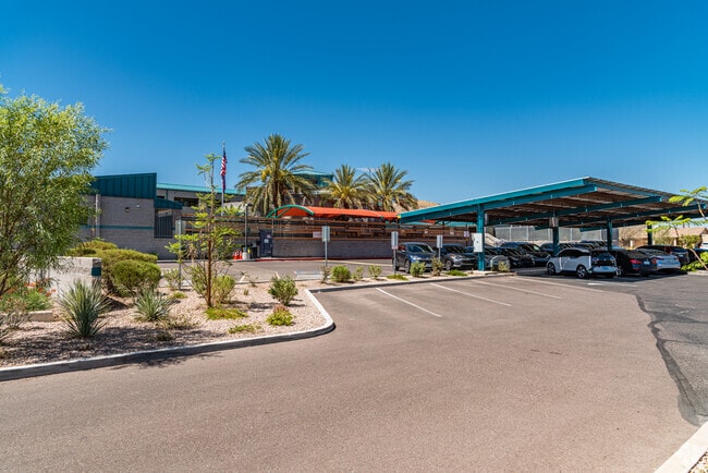 Arizona Cultural Academy offers cover parking for staff and students.