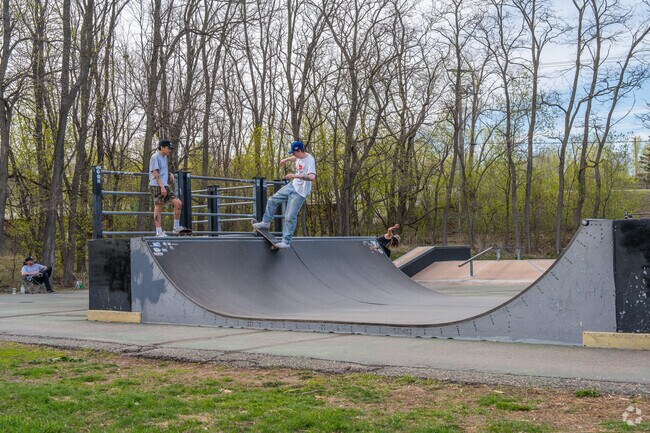 A skate park at Rogers Lake in Mendota Heights.