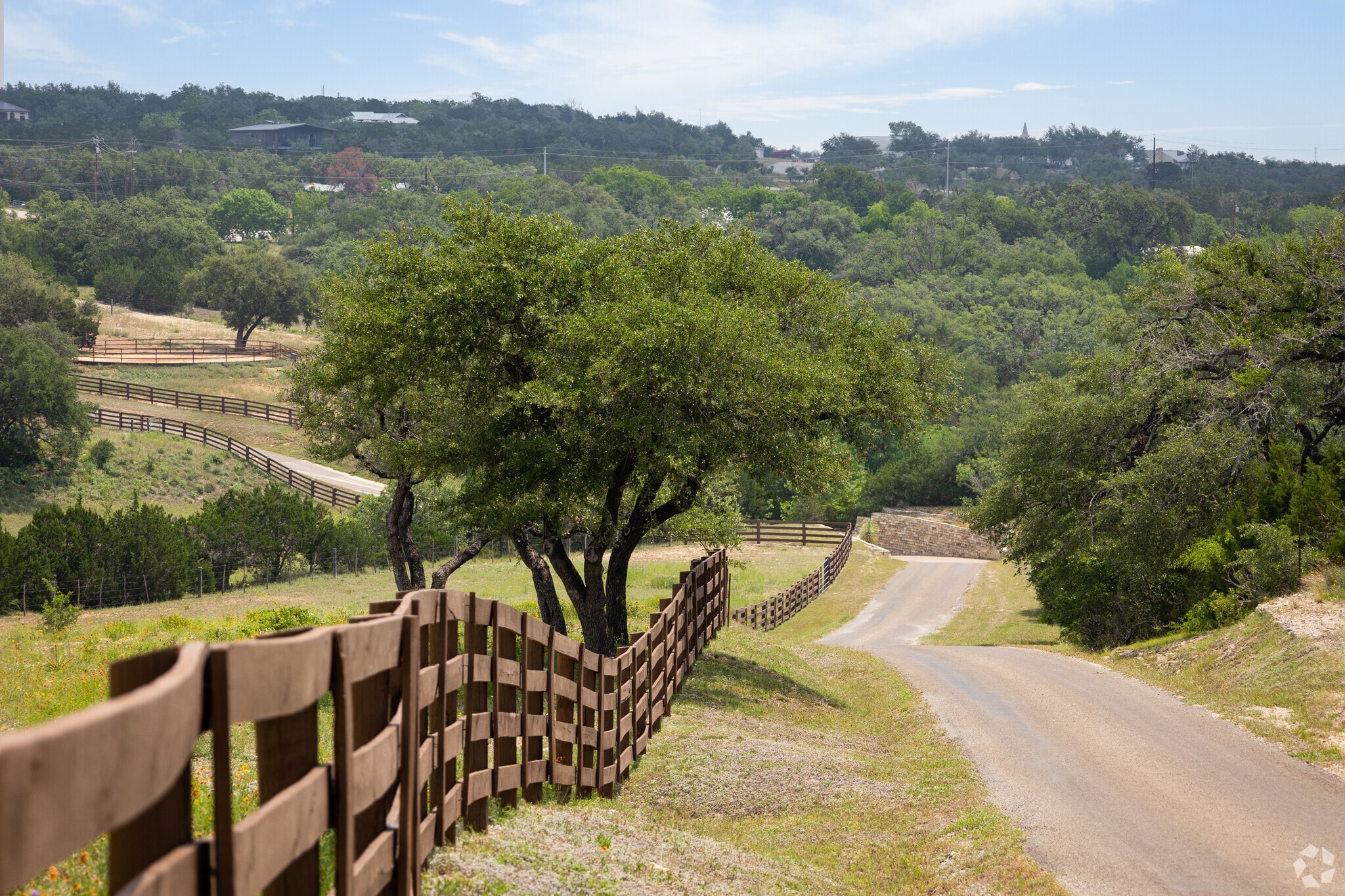 Scenic winding roads in Hamilton Pool.