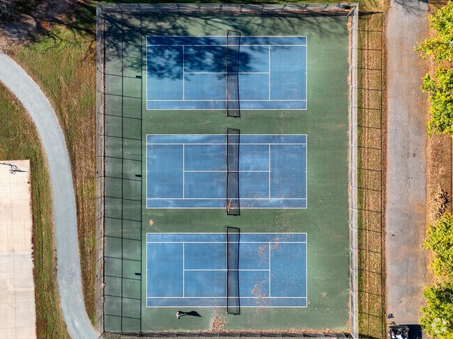 Tennis courts are available to the public at Polo Park in Reynolda Park.