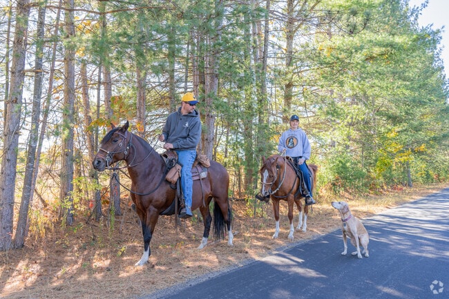 Residents of Mountain often enjoy the common activity of riding horses.
