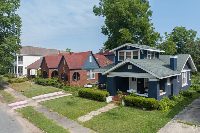 Row of homes in Downtown Argenta, Little Rock, Arkansas.