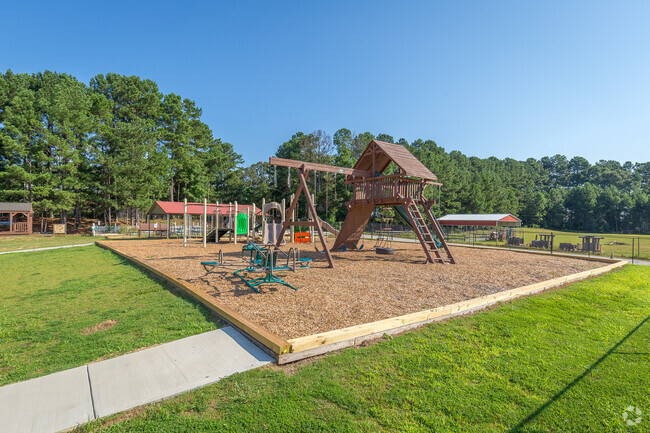 wide shot of the playground