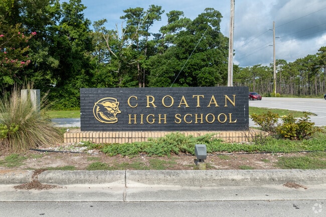 The Croatan High School sign in Morehead City.