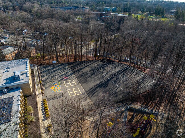 Lincoln Elementary School has a large play area for students.