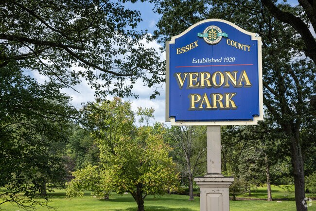 Verona Park spans 54 acres and includes a lake, boathouse, and scenic walking paths.