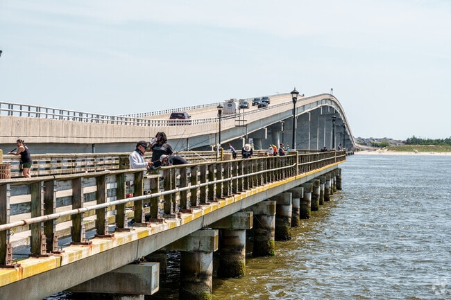 Sporting enthusiasts from Egg Harbor Township head to Longport Fishing Pier to try their luck.