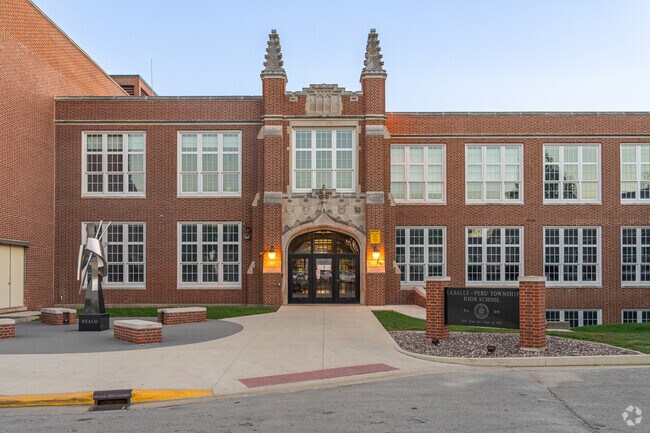 La Salle-Peru Township High School has 1,191 and an overall B grade according to Niche.