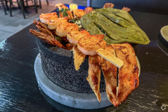 Freshly made fajitas are offered at Tres Amigos Restaurant.