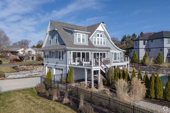 Indoor and outdoor spaces are part of the lifestyle in the East Shore Road neighborhood.