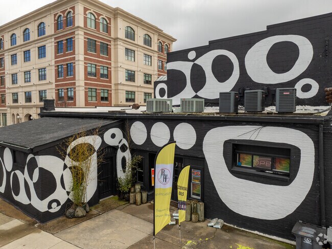 Eye catching artwork on business exteriors can be found throughout downtown and Olde Hampton.