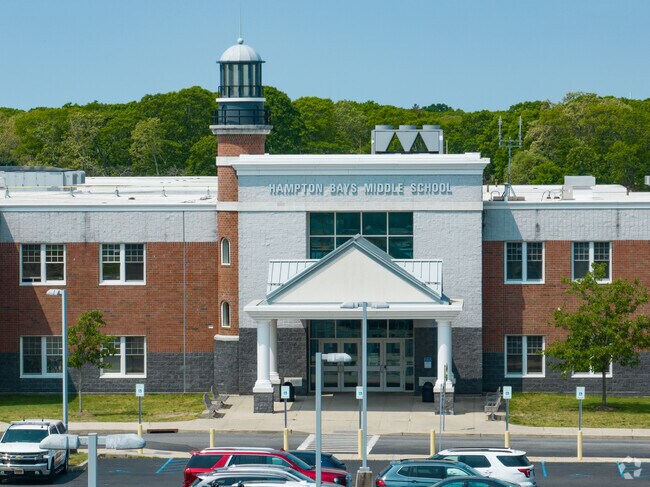 Hampton Bays Middle School is a two-story building.