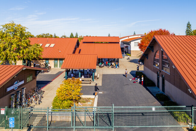 Robert C Cooley Middle School provides secure and gated grounds for the students in Roseville.
